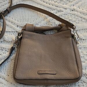 Vince Camuto Taupe Leather Crossbody Bag